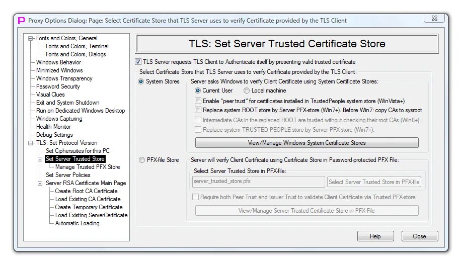 Server certificate is not trusted. Server certificate is not trusted