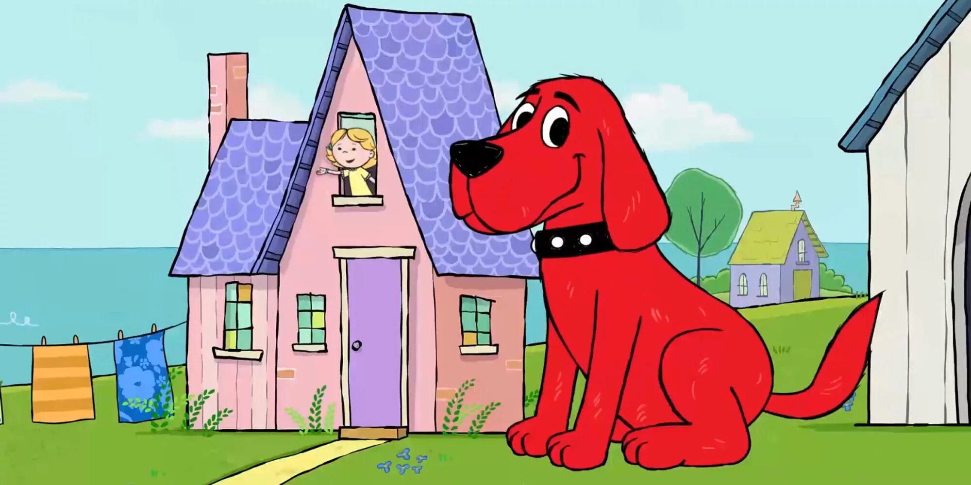 Большой красный клиффорд. Болбшойкраснйпесклиффорд. Красный пёс Клиффорд. Клиффорд большая красная собака.