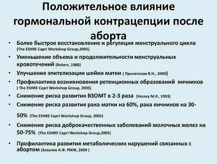 Противозачаточные после выкидыша