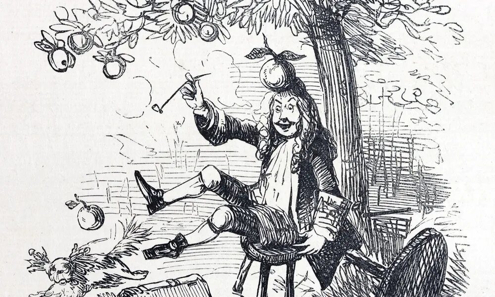 Исаак ньютон упало яблоко. Ньютон легенды. Нечто о нежине или дуракам закон не писан книга. Закон всемирного тяготения яблоко. Исаак ньютон и яблоко.