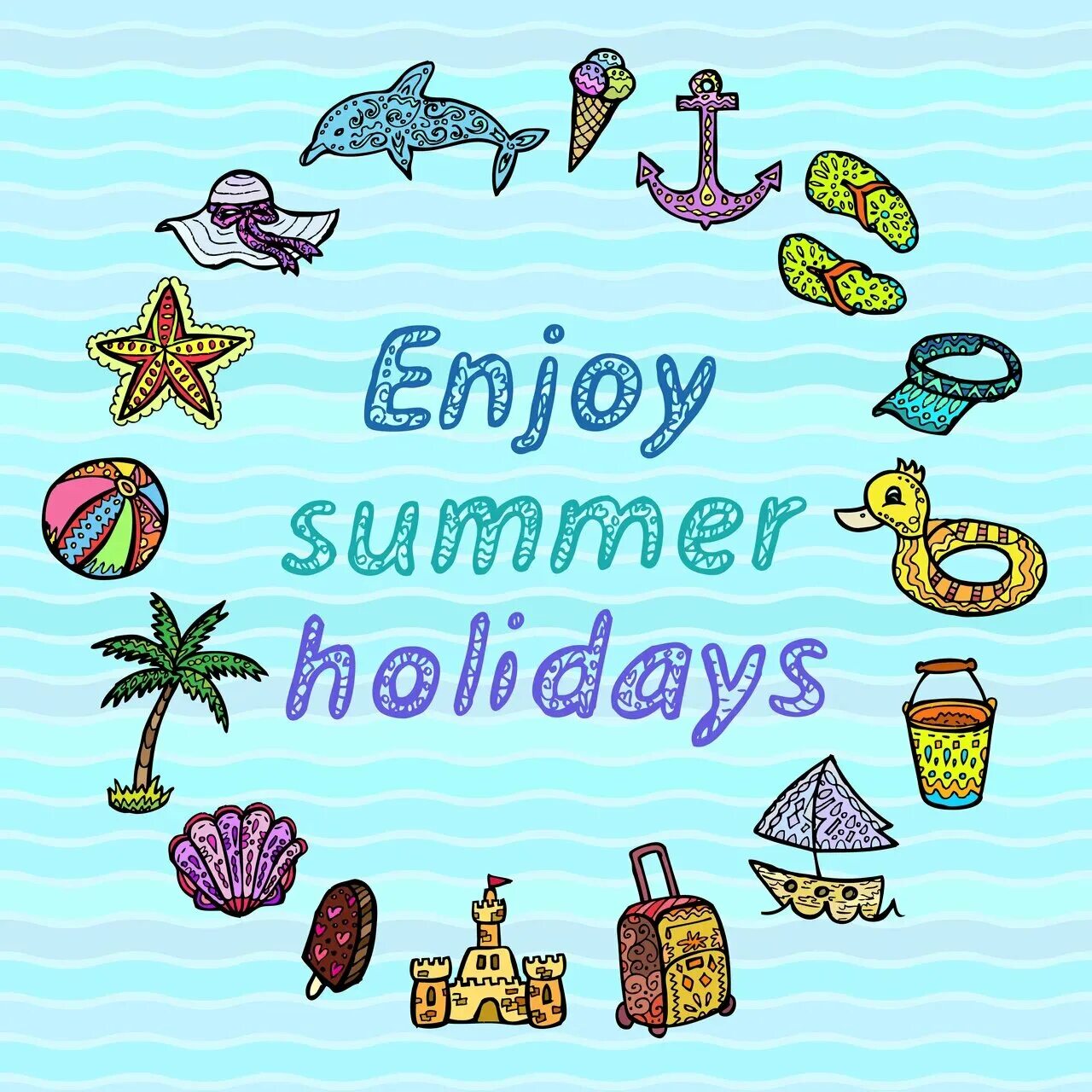 In summer i enjoy. Enjoy summer holidays. паттерн пляж. enjoy your summer. enjoy your summer holidays.