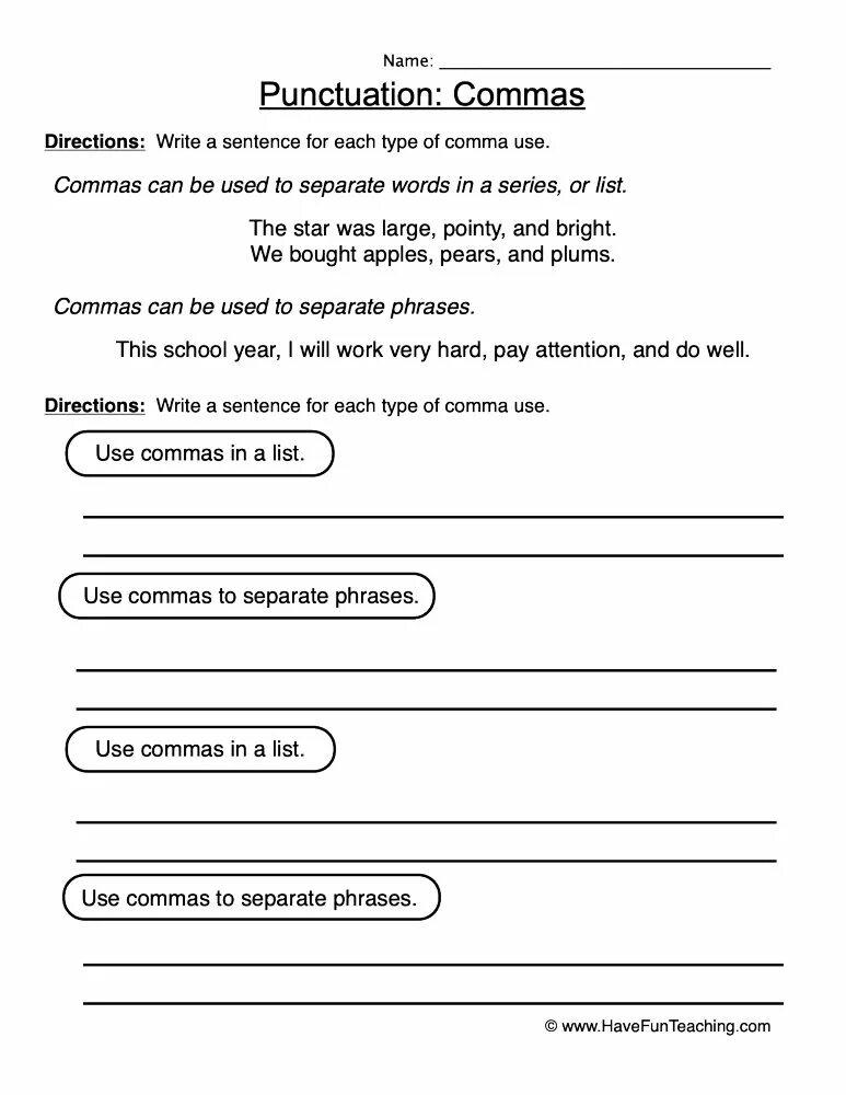 Comma use. Commas worksheet. commas in english worksheets. commas in english exercises. using commas in english.