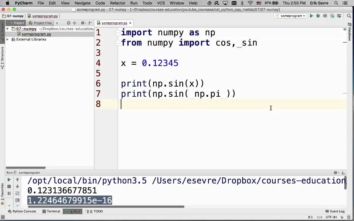 Sin в питоне. Cos в питоне. import numpy в питоне. e в питоне. функция арктангенса в питоне.