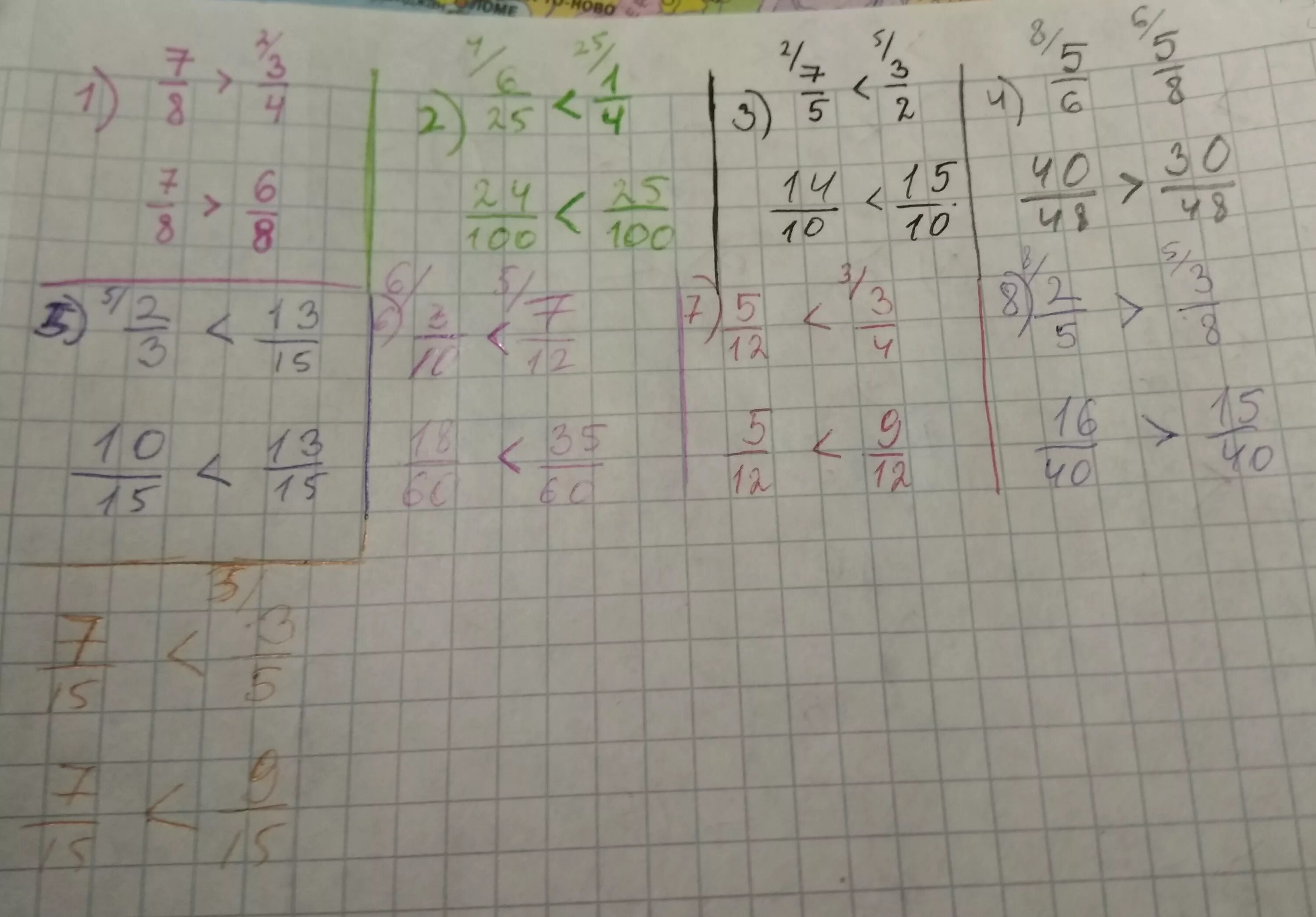 1 4 г 6 10. Сравните -2 и5, -6 и-7 , 2,5и -3 1/7, -1 1/2и -1,5. Сравните 8 3 и 5 3. Сравните 1 7 5 и 2 1 5. Сравнение дробей 2 пятых и 2 восьмых.