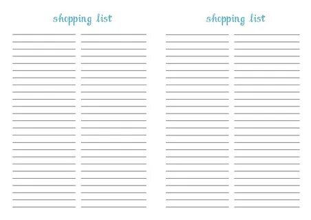 My shopping list