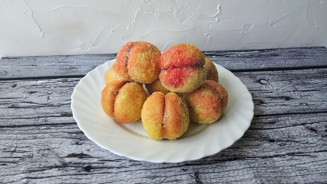 Лакомство из детства! Печенье "ПЕРСИКИ" - понравится детям! Необычный десерт к п