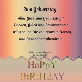 A Gedichte Sinnspruche Von N Van Tiggelen Alles Gute Geburtstag Gedichte Un...