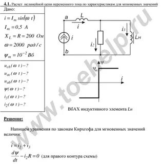 Контрольная работа по теме цепи переменного тока