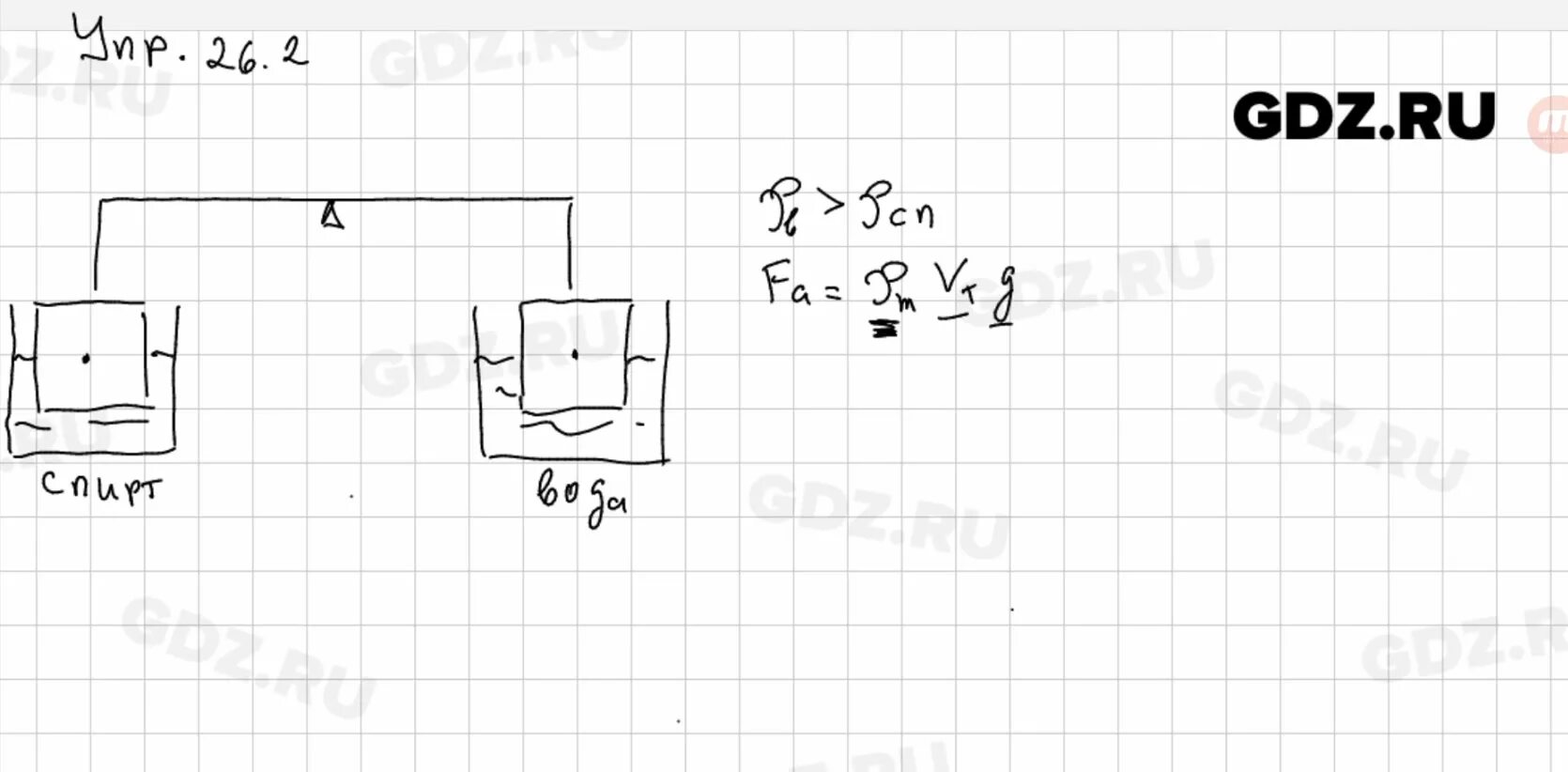 Упражнения 26 по физике 7. Физика 7 класс перышкин упражнение 26. Физика 7 класс перышкин упр 26 5. Физика седьмой класс упражнение 26. К промыслу весов подвешены 2 цилиндра одинаковой