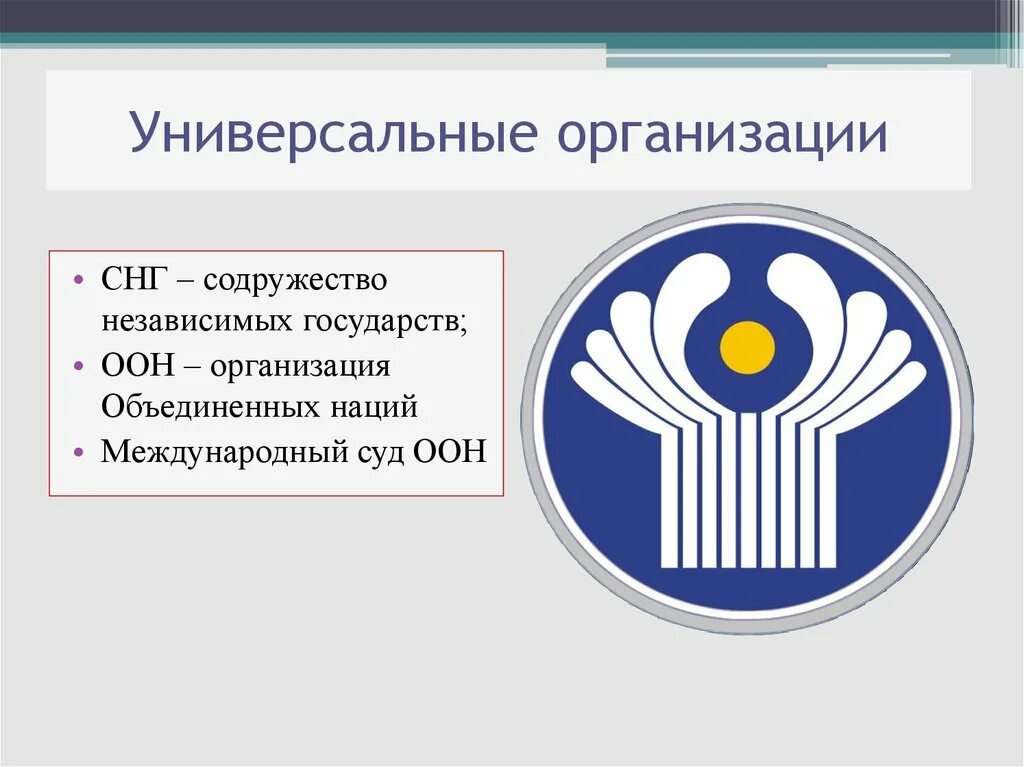 Фонды снг. Универсальные международные организации. Содружество независимых государств. Организация независимых государств. Учреждение СНГ.