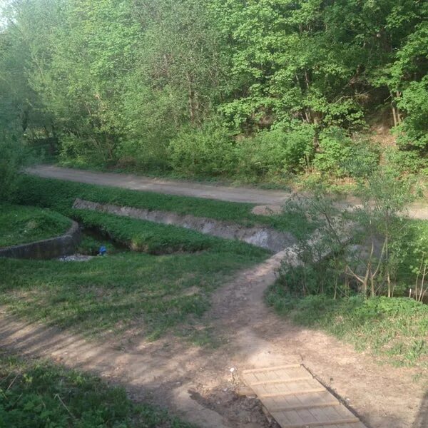 Меж юбилейный. Овраг в центре  фурманов. брянск, овраг между советским районом и карачижем. лог между юбилейным и владимирским.