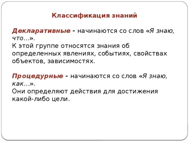 Слово знание относится