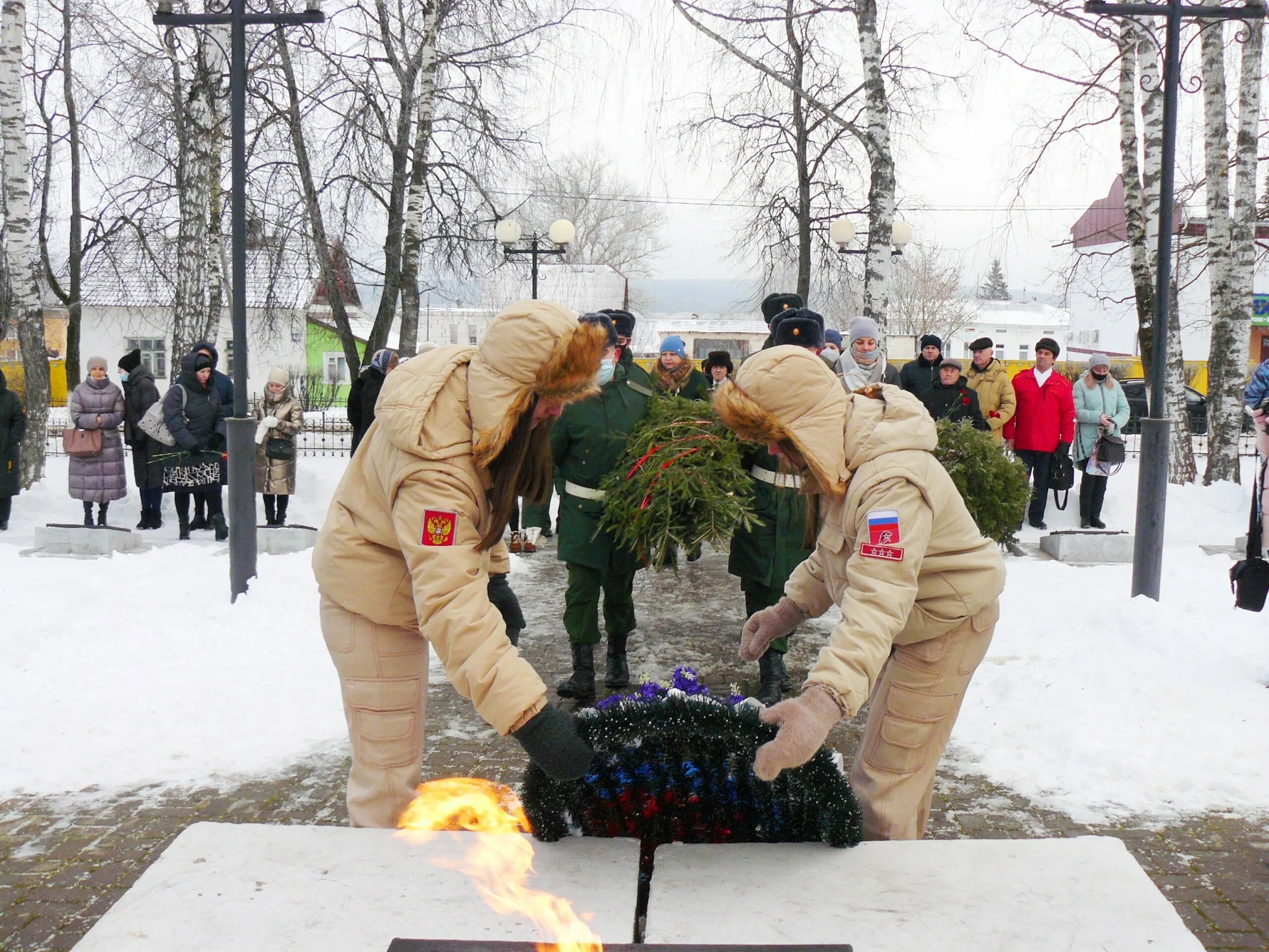 28 декабря 2014. Козельск вечный огонь. 200 Летие освобождения Козельска. Освобождение Козельска. День освобождения Козельска от немецко-фашистских.