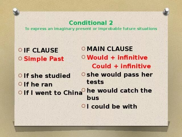 Conditional two. Second conditional правило. Second conditional формула. Conditionals правило. 2 Conditional правило.