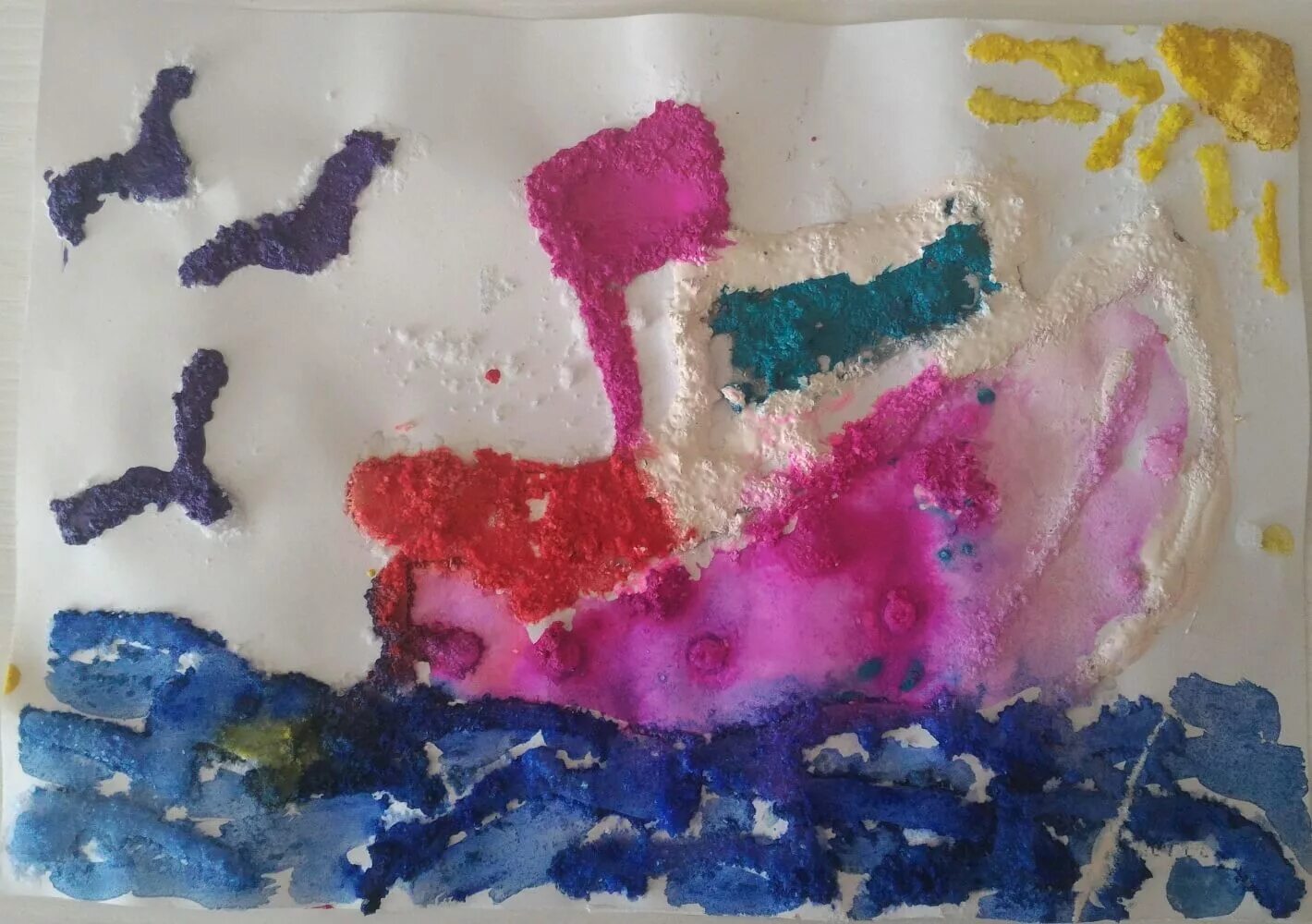 Нестандартные техники рисования. Нетрадиционное рисование для детей. Рисование с помощью соли. Разные техники рисования для детей. Рисование солью.