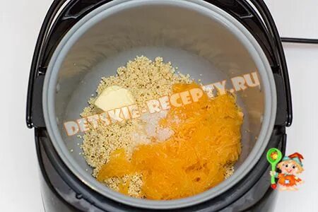 Каша пшенная с тыквой в мультиварке поларис