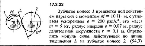 Момент зубчатого колеса
