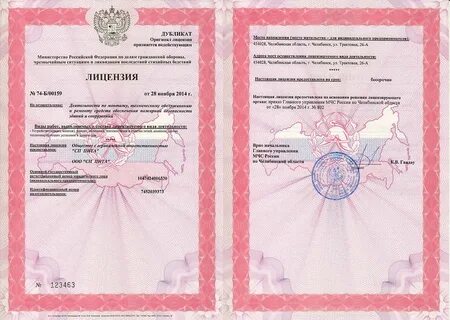 Оригинал лицензии