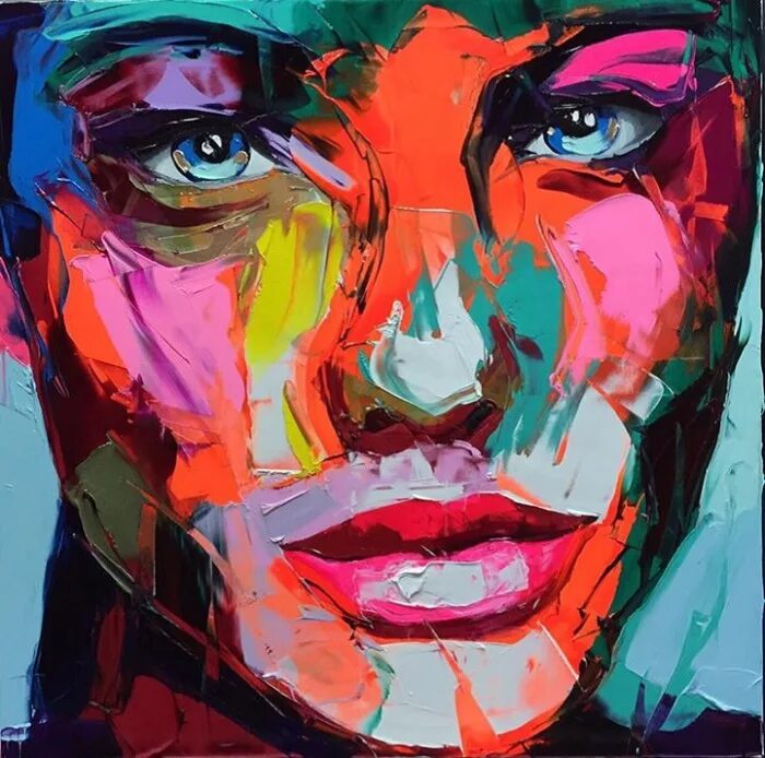 Портрет масляными красками. Франсуаза нилли картины мастихином. francoise nielly стиль. абстрактные портреты francoise nielly. ниелли живопись.
