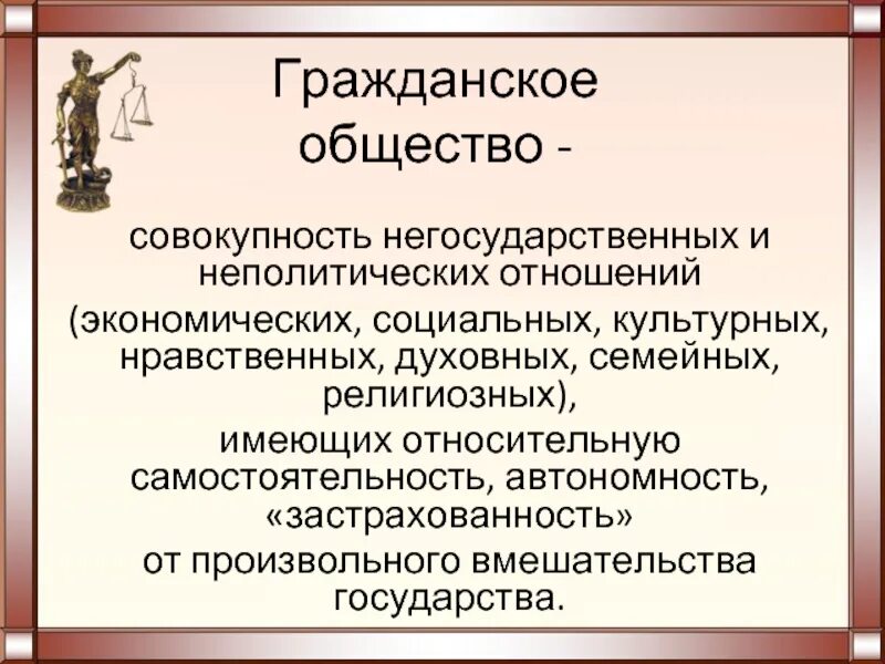 Организация институт гражданского общества понятие