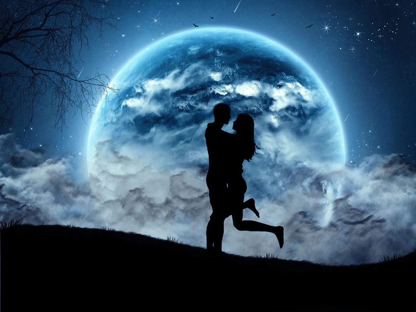 Пара на фоне Луны. Парень и девушка на Луне. Луна романтика. Космос любовь.