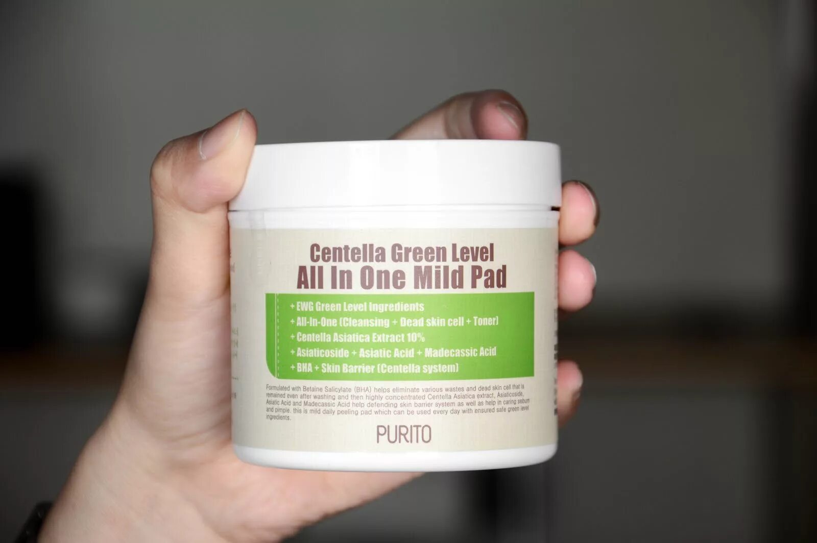 Purito Centella Green Level all in one mild Pad (70 штук). Purito пэды с центеллой для очищения кожи Centella Green Level all in one mild Pad 70шт. Purito пилинг-диски с центеллой азиатской Centella Green Level all in one mild Pad 4.5мл/10шт. Корейская косметика Purito.