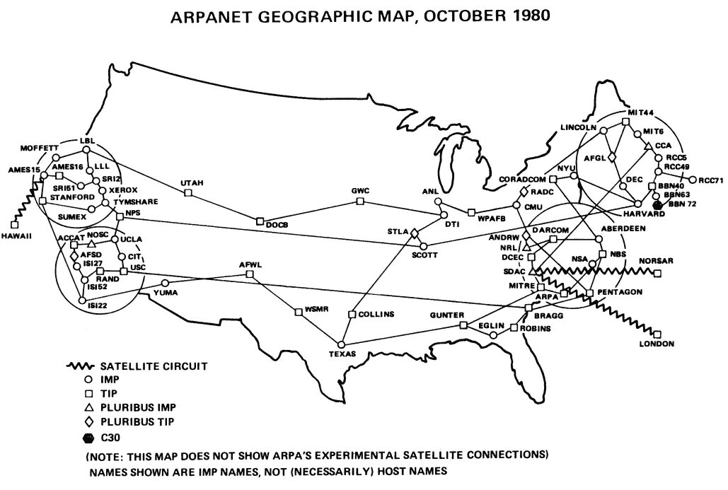 Первая сеть интернет в мире. Компьютерная сеть ARPANET 1969. Географическую карту ARPANET В октябре 1980 года. Появление интернета ARPANET. Компьютерная сеть Arpane.