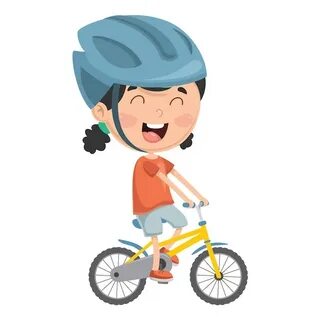 He s riding a bike