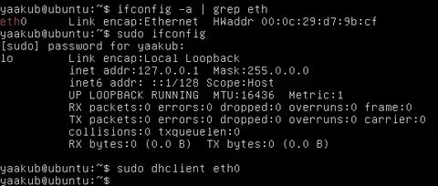 Ifconfig address