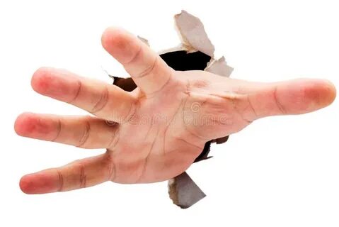 Hand through
