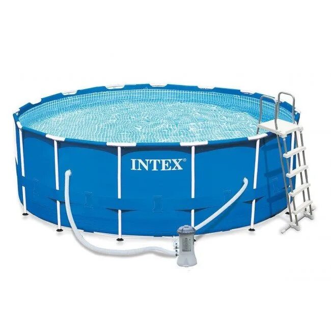 Лестница бассейна intex metal frame 457*122 см. Metal frame 28242. Бассейн каркасный с фильтром 457*122 см intex 28242. Intex metal frame 28242. 05х0.