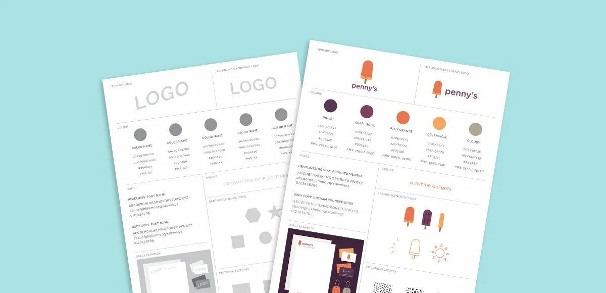 Brand page. Brand Style Guide. Brand Identity Guidelines. Guide Template. Brand Template.