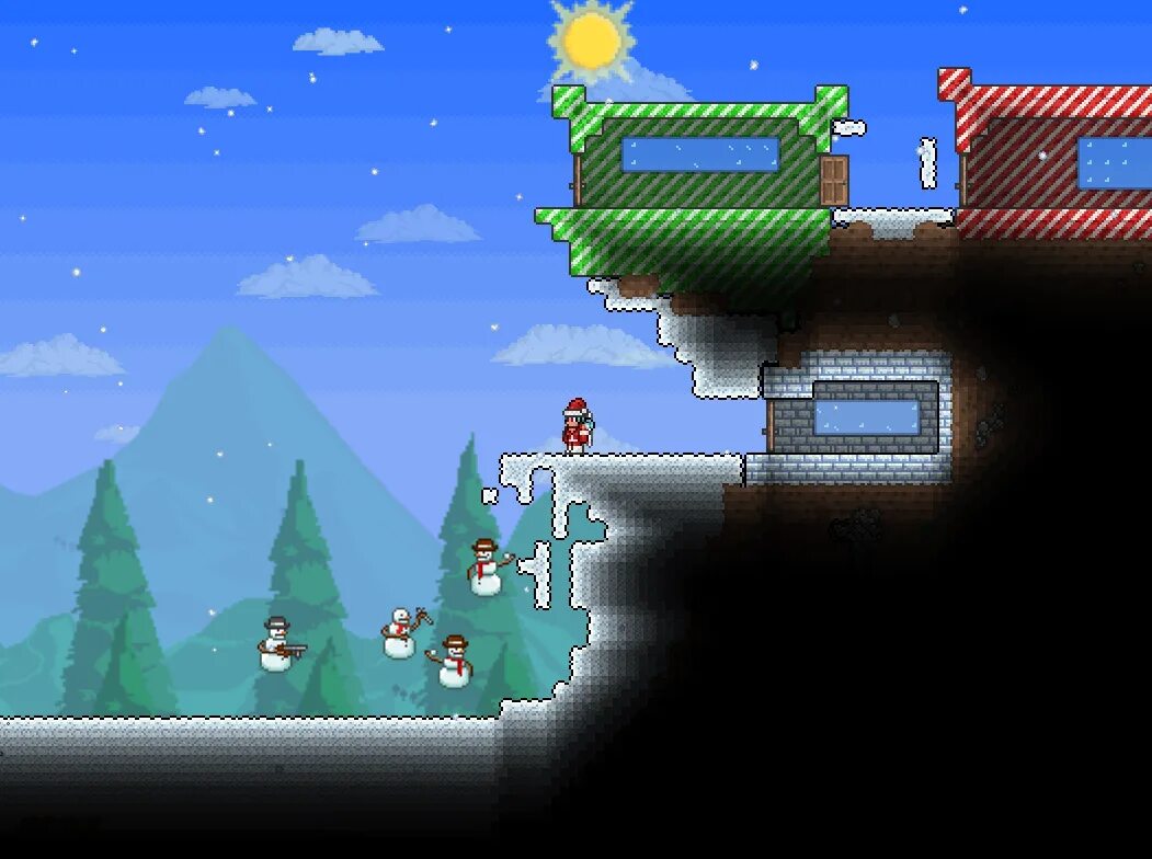 Старая игра террария. Игра Terraria. Terraria 1.2.4.1. Террария 1.1. Террария 1.2 зимняя.