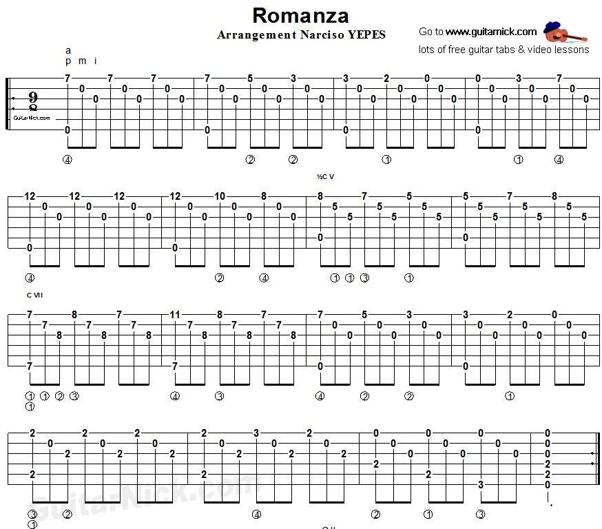 Романсы разбор гитара. Романс Гомеса табулатура для укулеле. Романс Гомеса на гитаре табы. Испанский романс гитары табулатура. Табы для гитары для начинающих испанский.