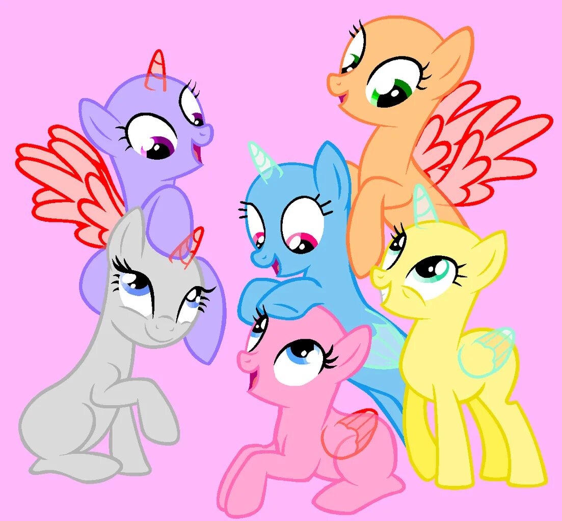 My little pony без. МЛП манекены 6. МЛП база 6 пони. MLP Mane 6 Base. Mane 6 манекен.