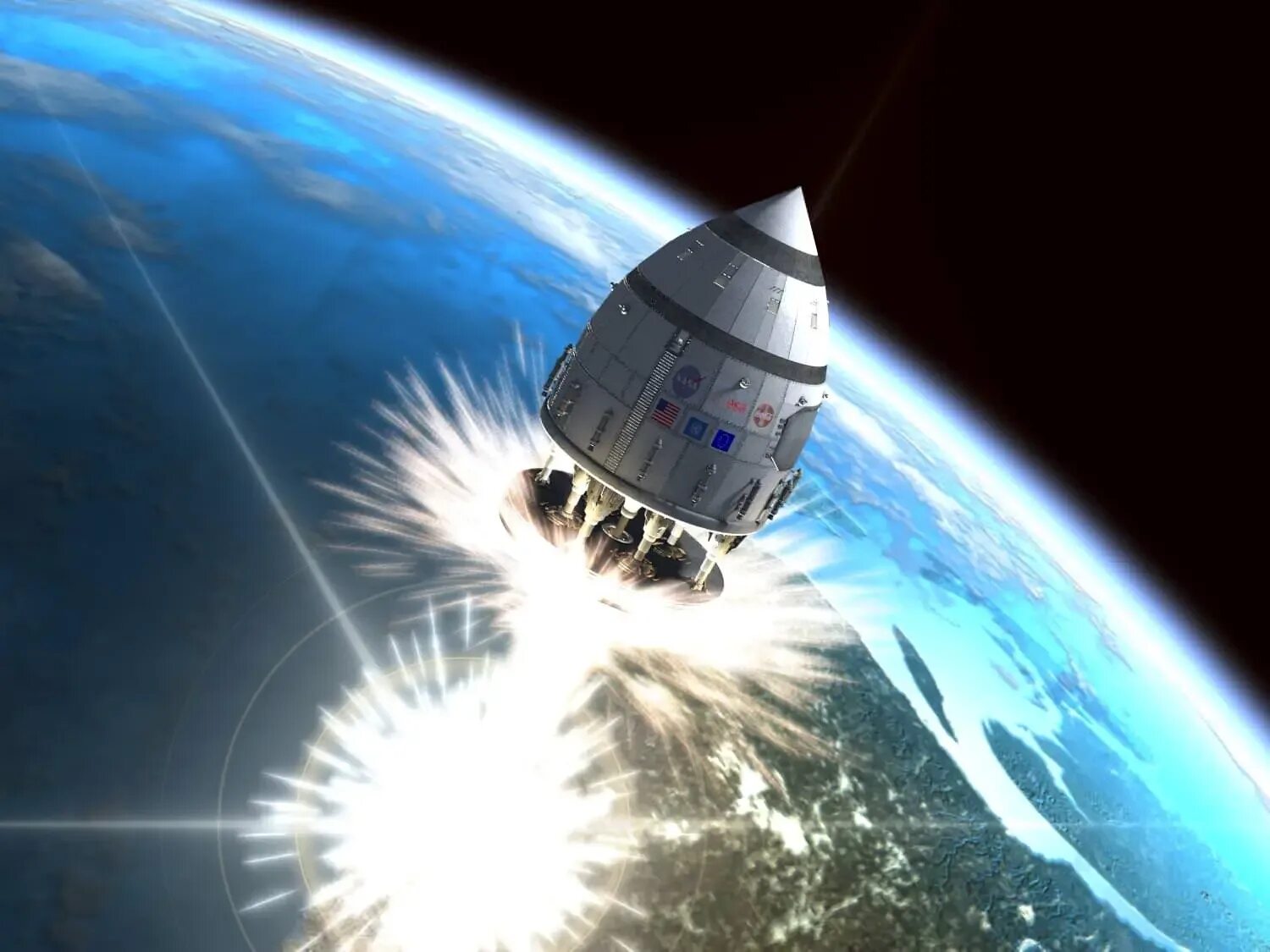 Первая космическая миссия. Взрыволет Орион. Орион ядерный космический корабль. Ядерный импульсный двигатель Орион. Ядерно-импульсный космический корабль Орион.