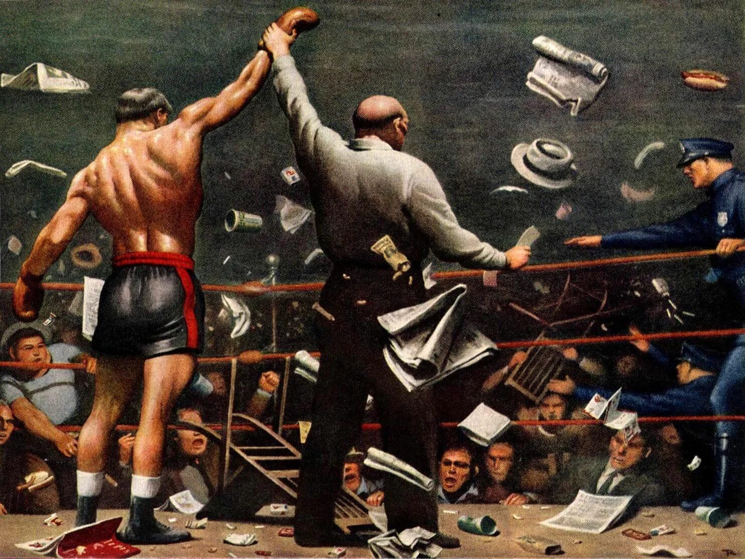 Robert Riggs картины. Robert Riggs (1896-1970). Бокс в живописи. Картины спорт. Fighting lots