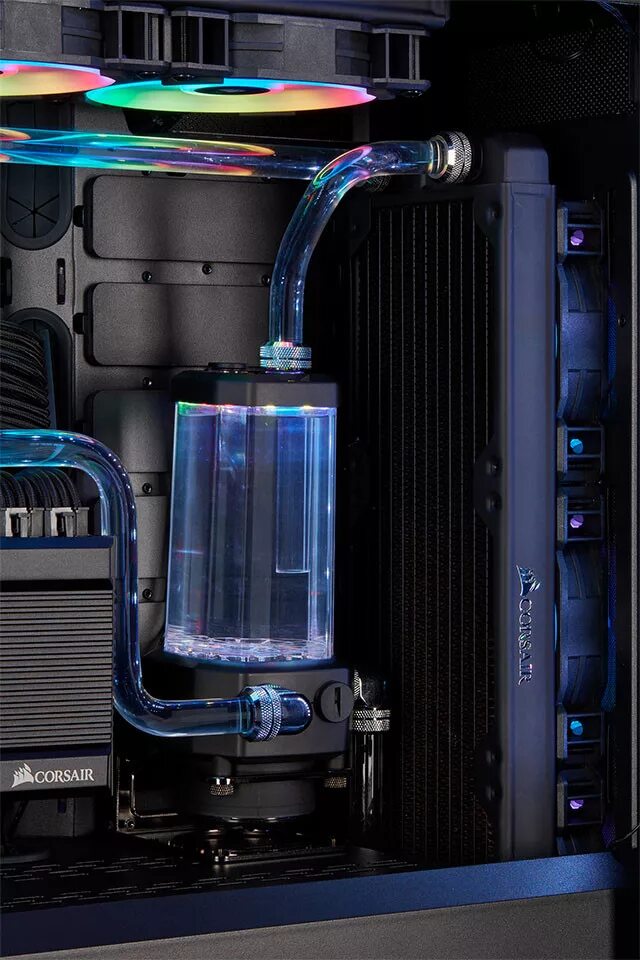 Как называется водяное охлаждение. Сжо corsair hydro x. кастомное водяное охлаждение corsair. corsair 360 водяное охлаждение. corsair hydro x series xr5 280mm.