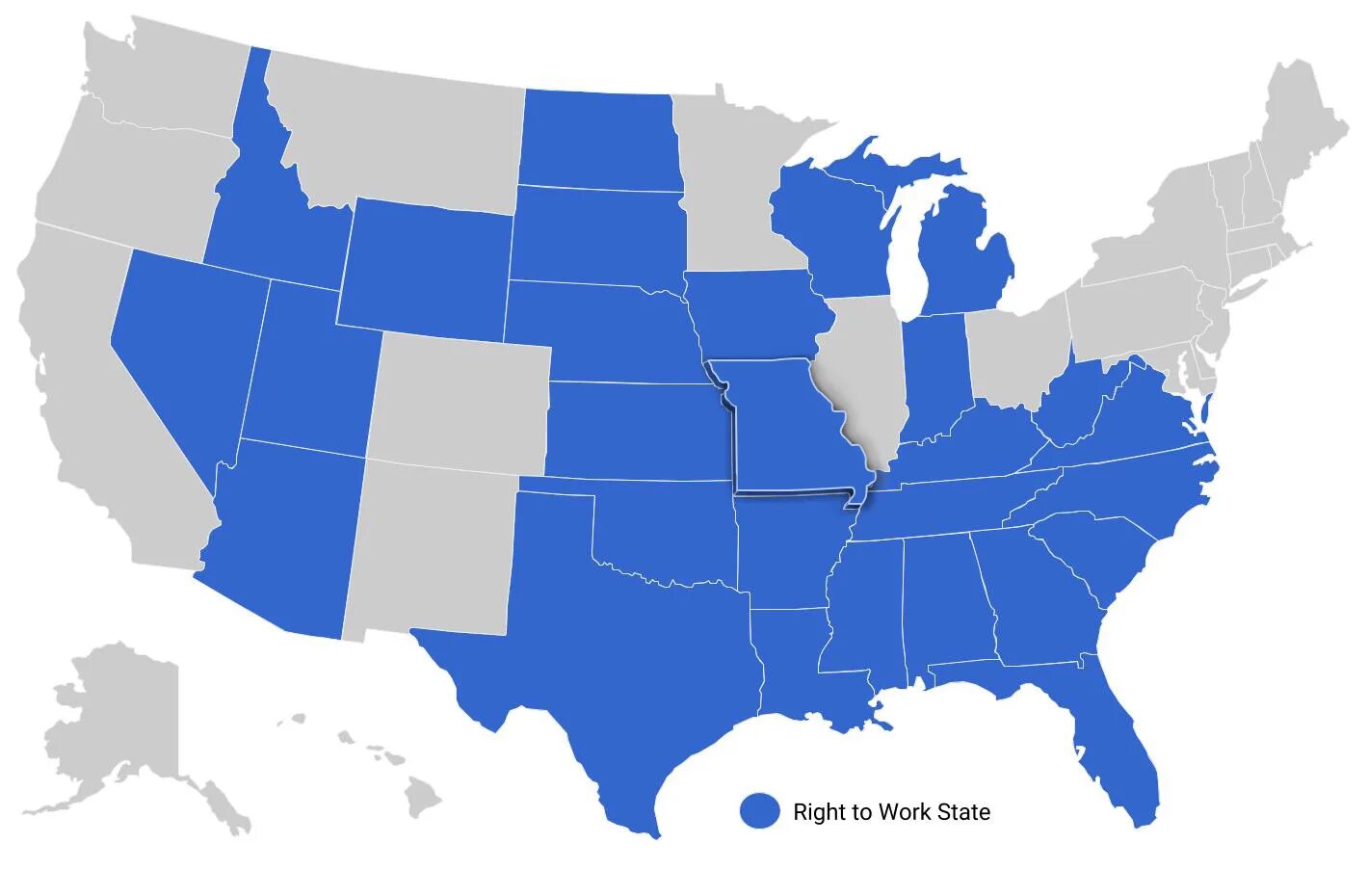 To State. Right to work. Spuvereign State. To the right.