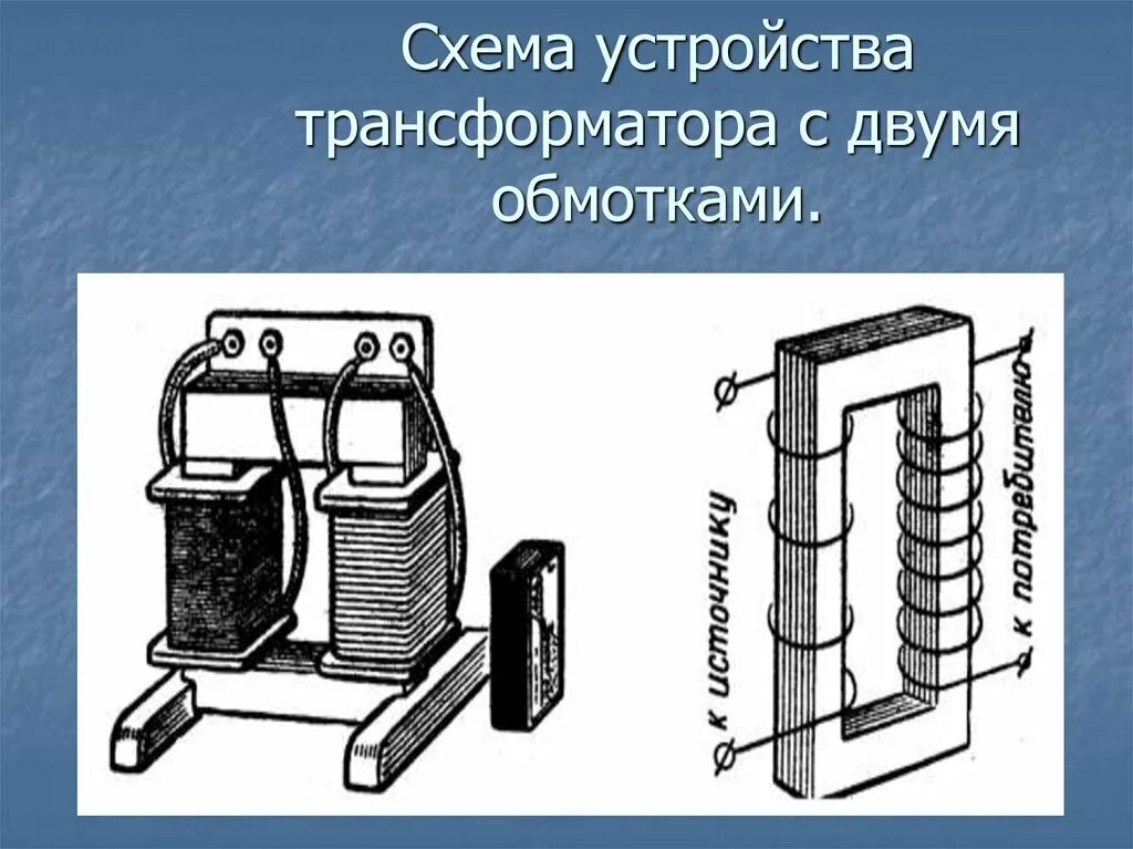 Трансформатор и схема трансформатора. Трансформатор схема механизм устройства. Трансформатор с двойной обмоткой. Нарисуйте схему трансформатора.