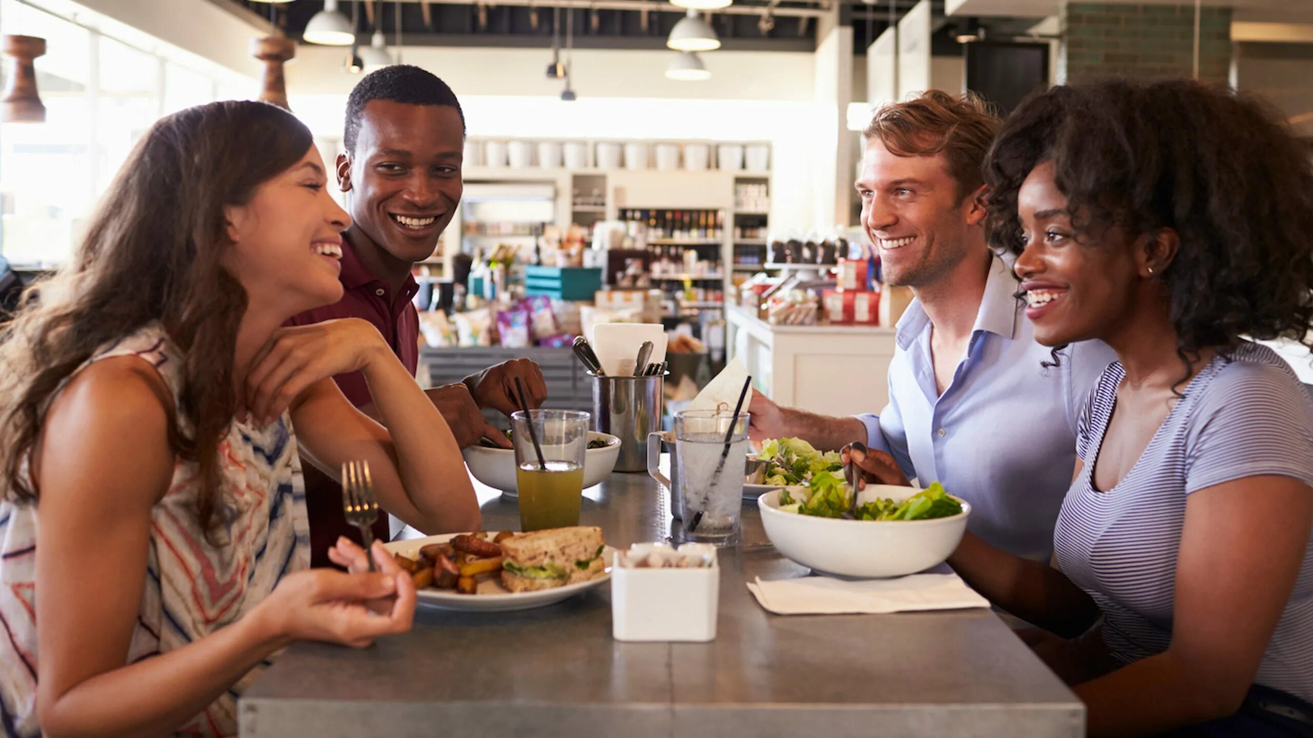Что такое ланч и френдс. Eating in. Eat in a Restaurant. Black Family in Restaurant