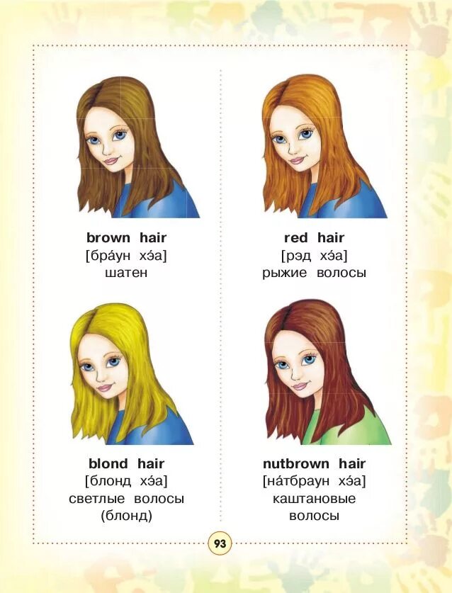 Перевод с английского на русский fair hair. Цвет волос по английскому. Цвета волос на английском языке. Цвет волос ребенка. Цвет волос на русском и английском.