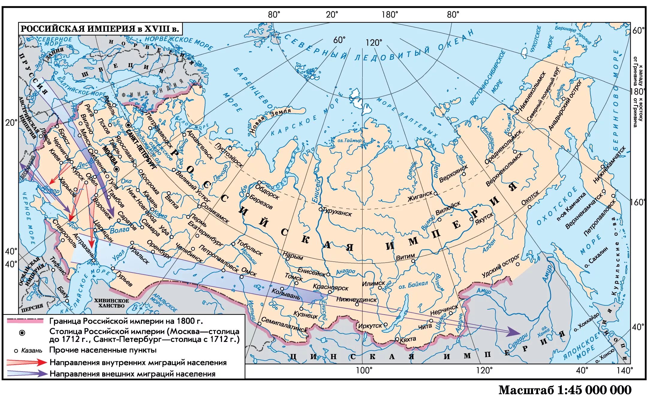 Территория россии 1800