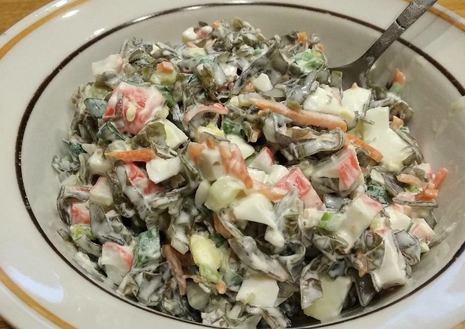 Вкусный салат из морской капусты рецепт
