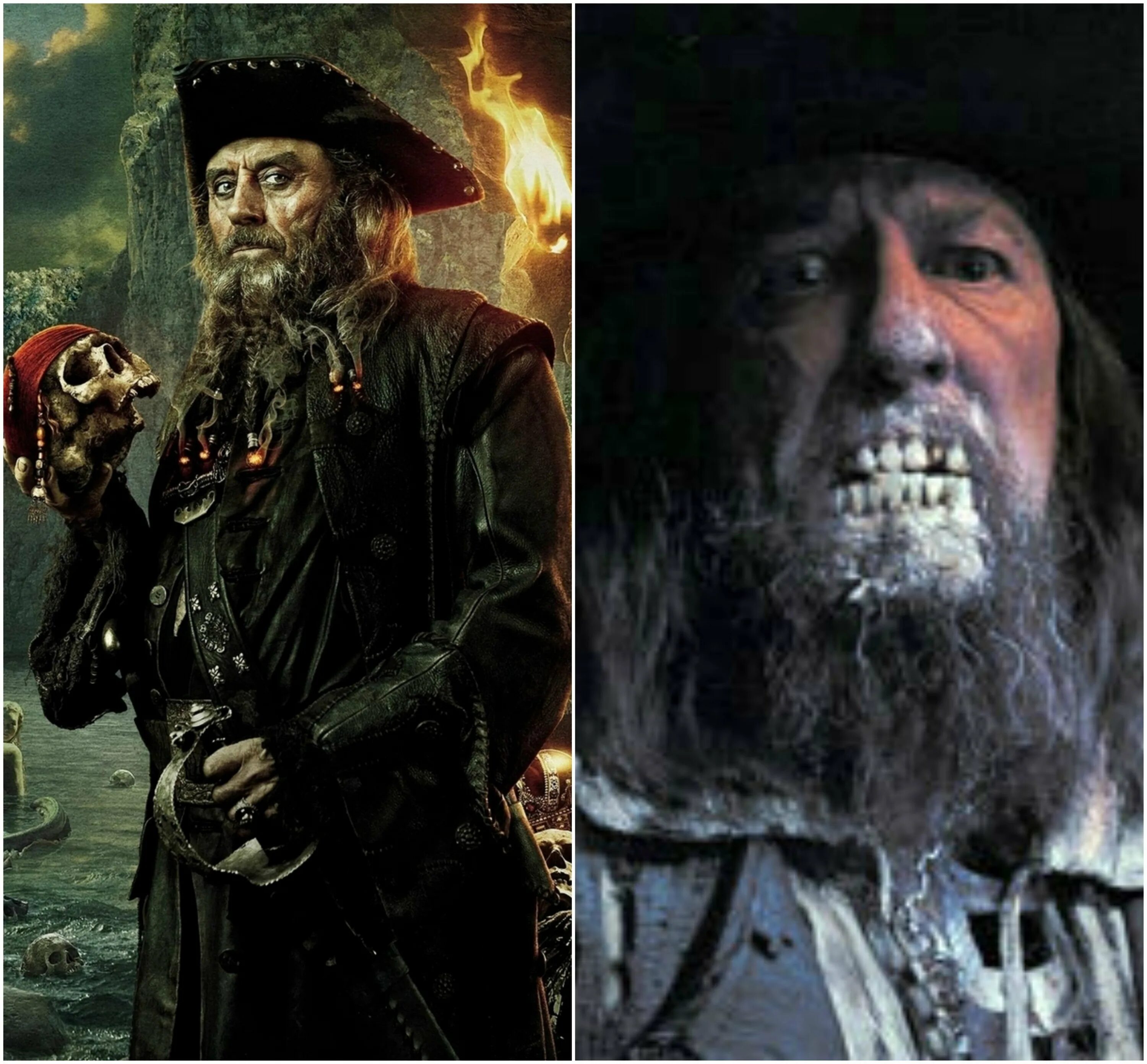 Пираты Карибского Капитан Барбосса. Гектор Барбосса и чёрная борода.