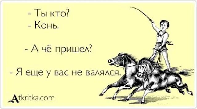 Лошадка пришла. Конь не валялся. Баба коня на скаку остановит. Смешной конь не валялся. Баба коня на скаку.