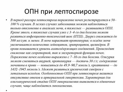 Почка при острой почечной недостаточности