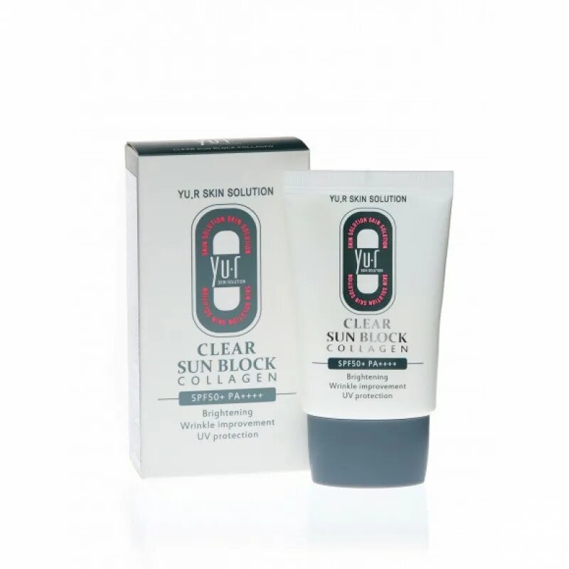 Солнцезащитный крем Clear Sun Block Collagen,30 мл. Clear Sun Block Collagen SPF 50. Yu.r Clear Sun Block Collagen солнцезащитный крем. Yu.r солнцезащитный крем с коллагеном Clear Sun Block Collagen 30 мл. Корея. Купить крем yu r