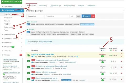 Какие есть виды заработка на Socpublic? 