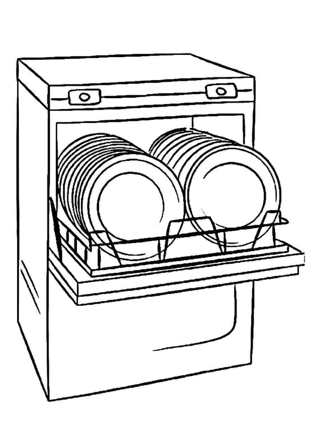 На рисунке изображены посудомоечная машина и холодильник. Стиральная машина раскраска. Бытовая техника раскраска для детей. Посудомоечная машина рисунок для детей. Стиральная машина раскраска для детей.